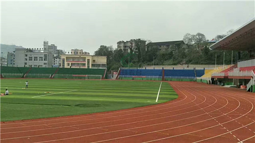 綠蛙回訪貴州石阡縣體育中心看臺光彩依舊