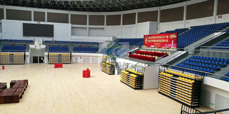 佛山科技學(xué)院再啟航，綠蛙伸縮看臺保駕護(hù)航！